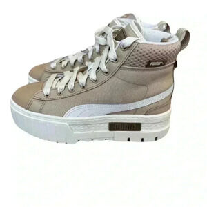 Women's NWOT Fenty PUMA Mayze Mid Safari Casual Shoes Sneakers Beige Size 6